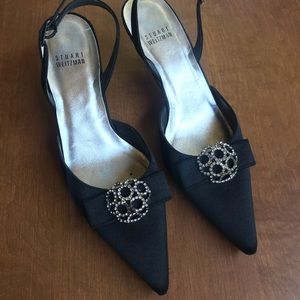 Stuart Weitzman Vintage Black Pointed Toe Heels
